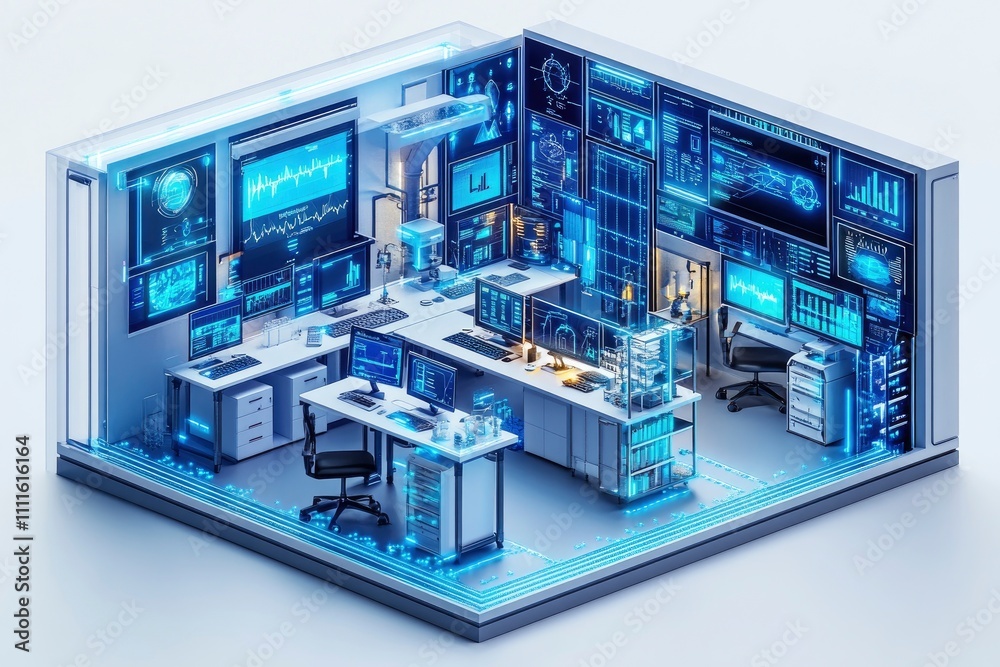 A futuristic control room filled with digital screens and advanced technology. A futuristic control room filled with digital screens and advanced technology.