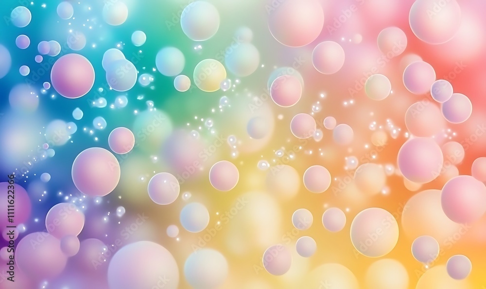 A colorful background with bubbles and a rainbow colored background, Generative Ai A colorful background with bubbles and a rainbow colored background, Generative Ai