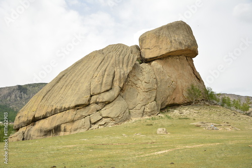 The beautiful nature of Terelj National Park and Turtle Rock photo