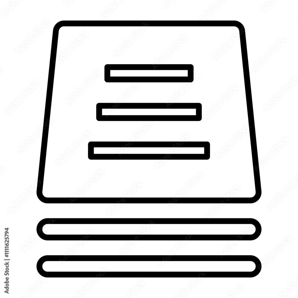 Document icon in line style Document icon in line style