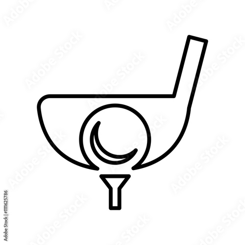 Putter icon in line style