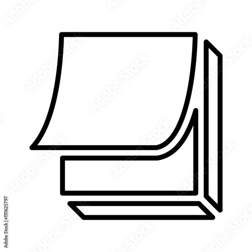 Document icon in line style