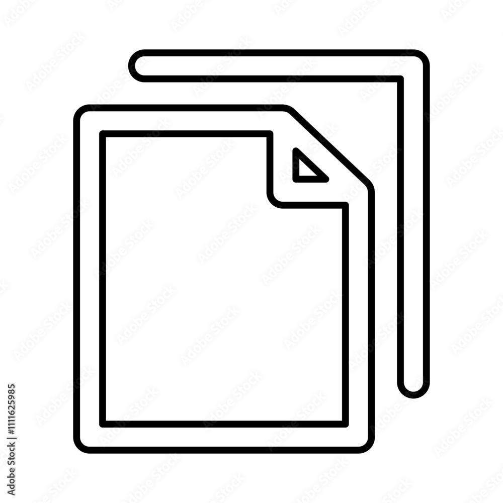 Paper icon in line style Paper icon in line style