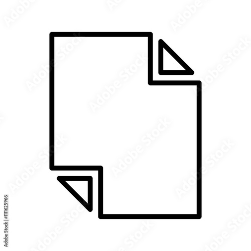 Paper icon in line style