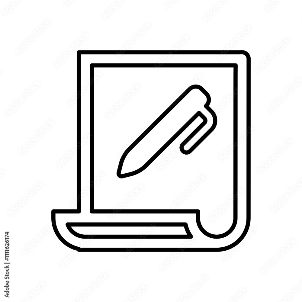 Contract icon in line style Contract icon in line style
