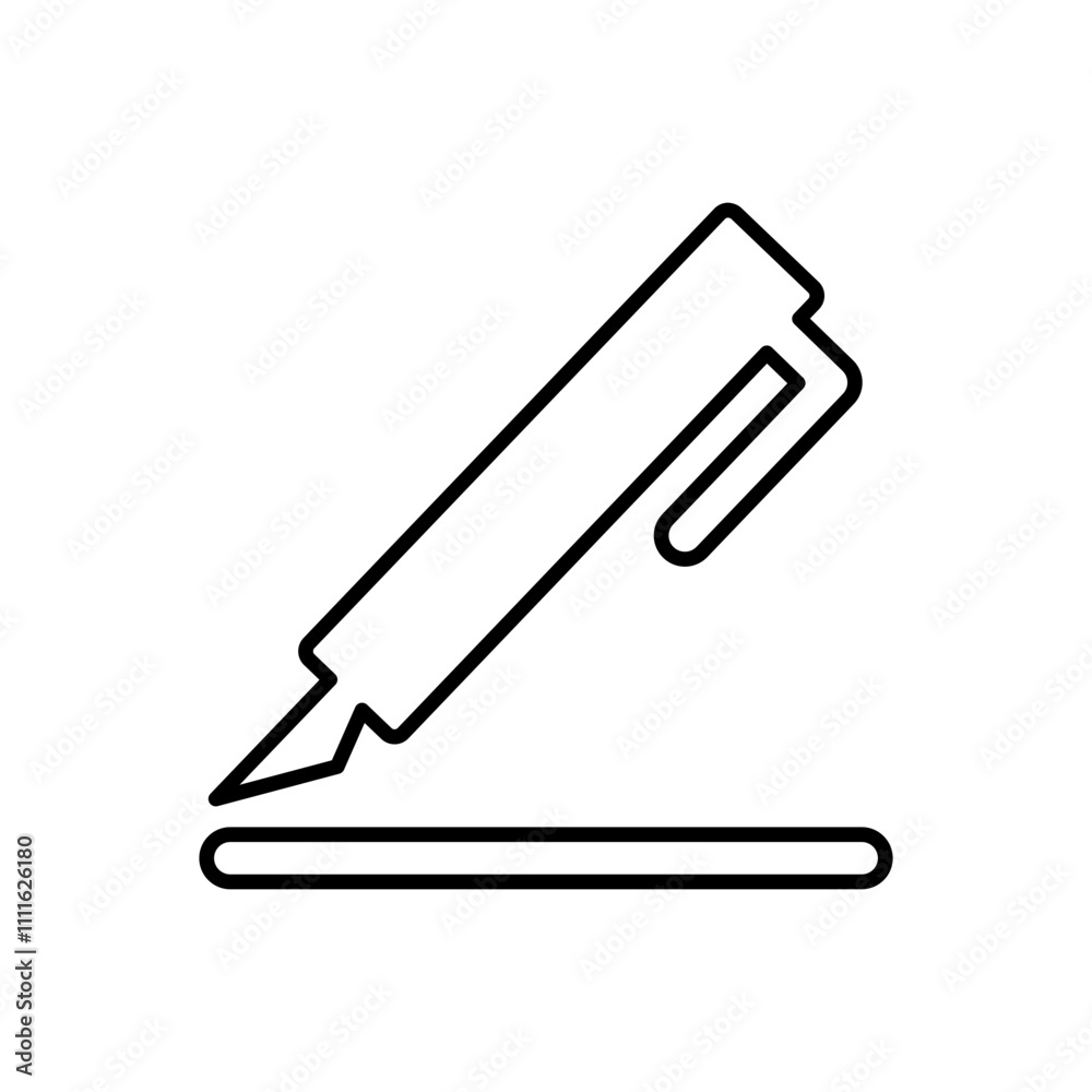 Writing icon in line style Writing icon in line style