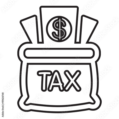 Tax icon in line style