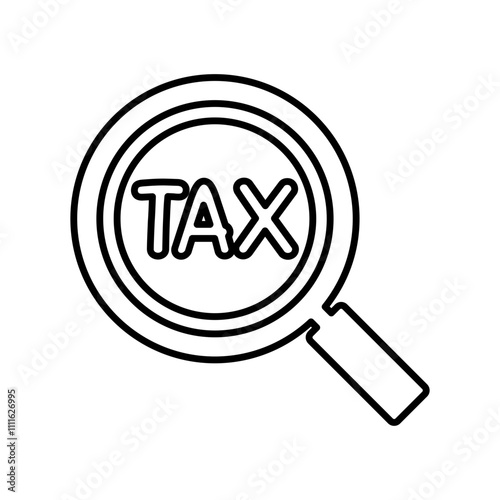 Tax icon in line style