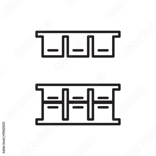 Kitchen counter icon in line style