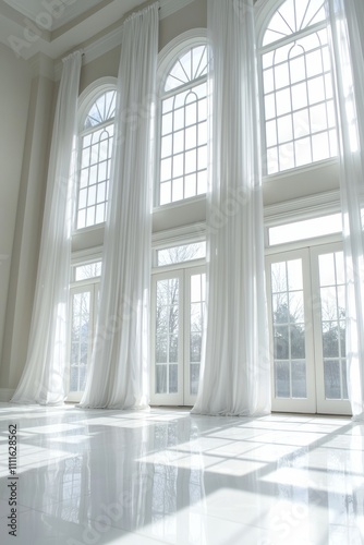 All the windows are cleaned, letting in the bright light. The curtains are washed, and the floors