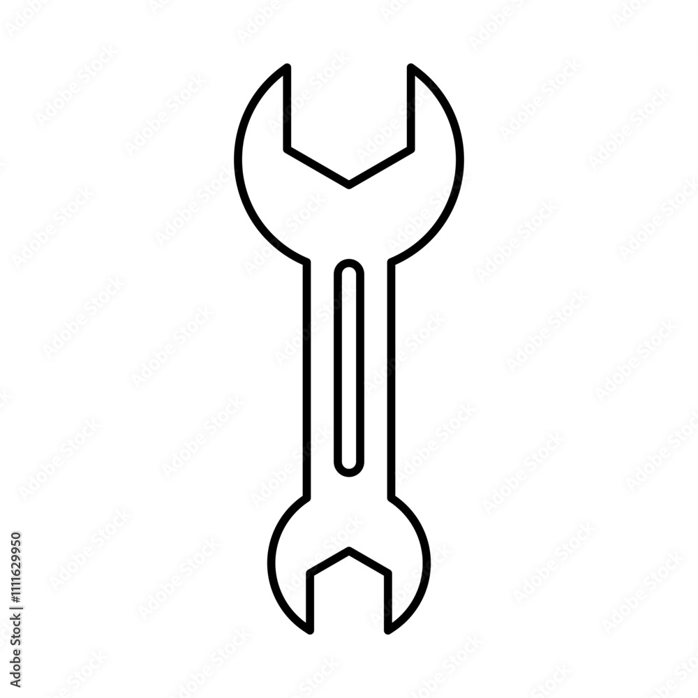Spanner icon in line style Spanner icon in line style
