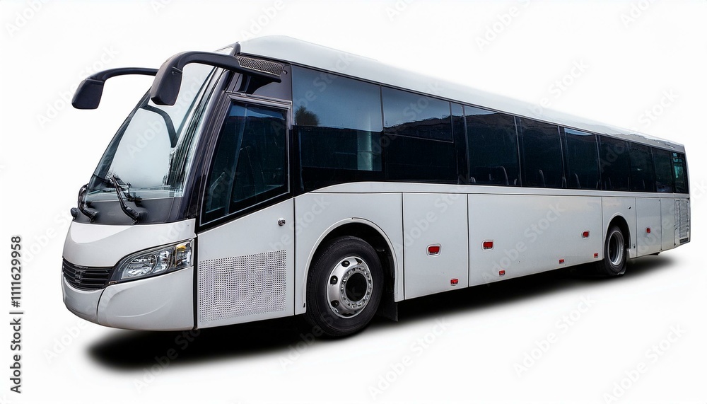 Coach bus transportation on isolated white background Coach bus transportation on isolated white background