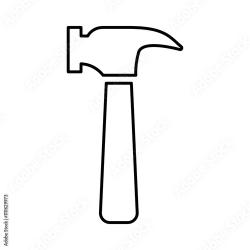 Hammer icon in line style