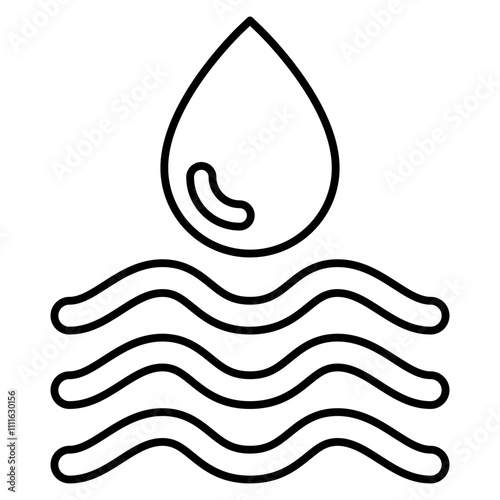 Water icon in line style