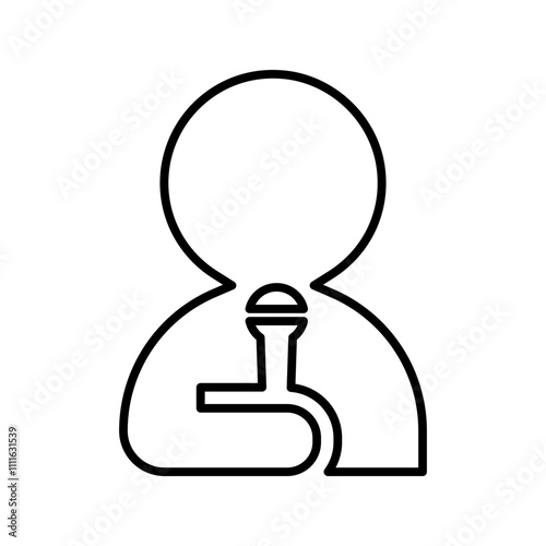 reporter icon in line style