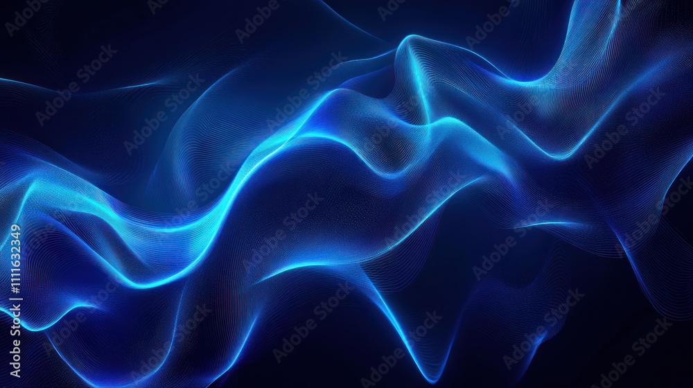 Obraz premium Abstract Blue Wave Background