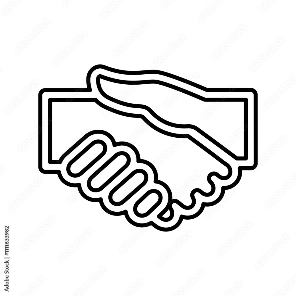 Friendship, shakehand icon in line style Friendship, shakehand icon in line style