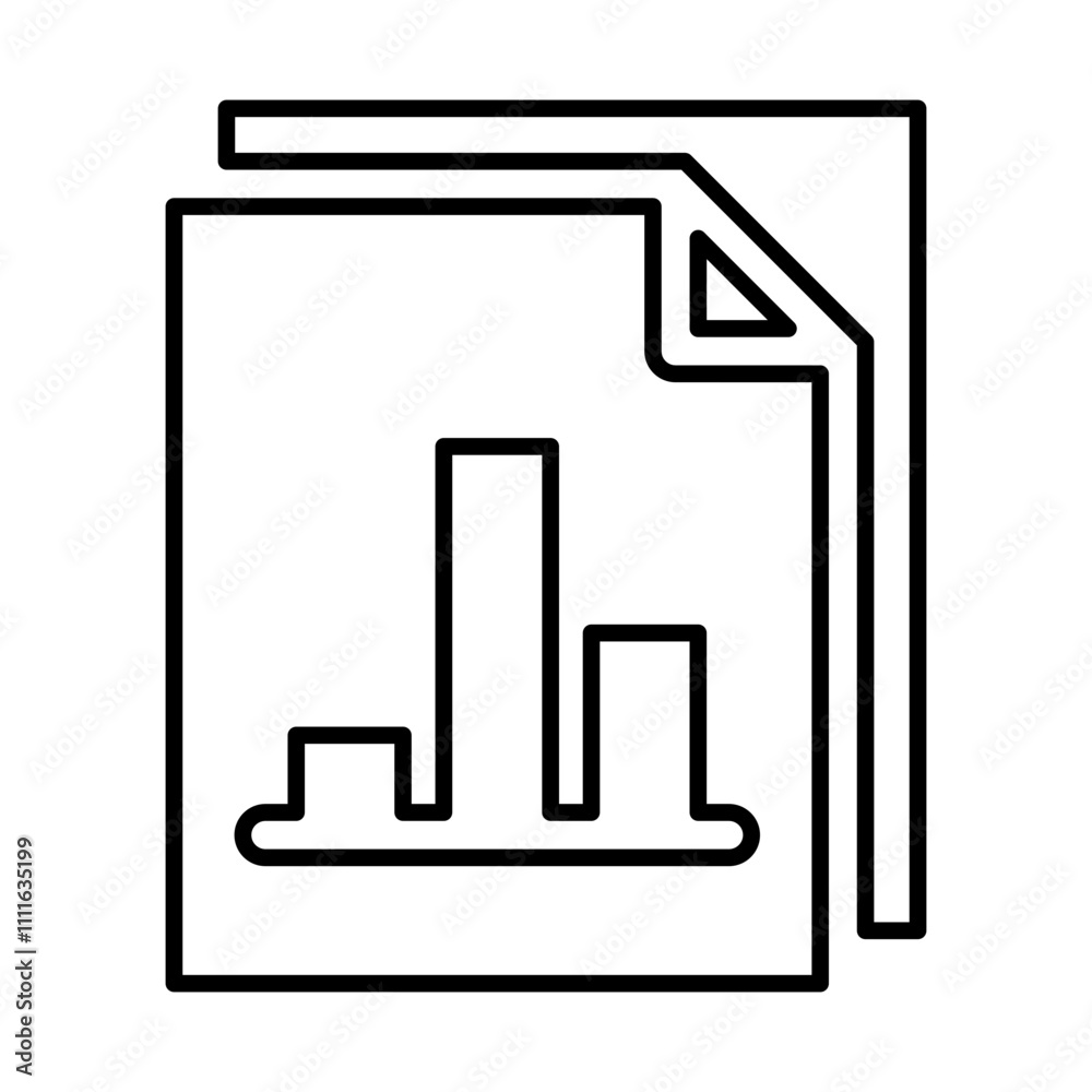 report icon in line style report icon in line style