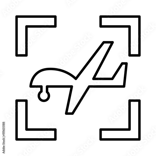 Drone icon in line style