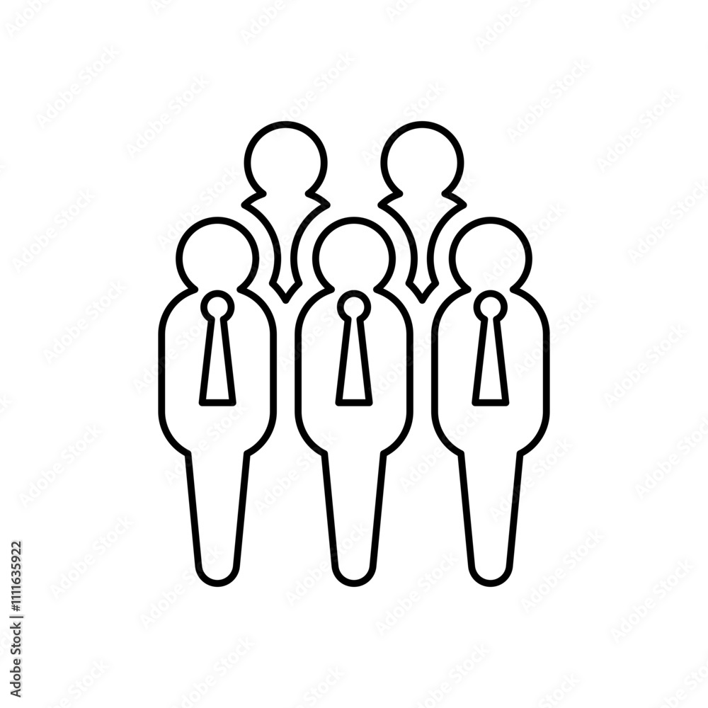 Staff icon in line style Staff icon in line style