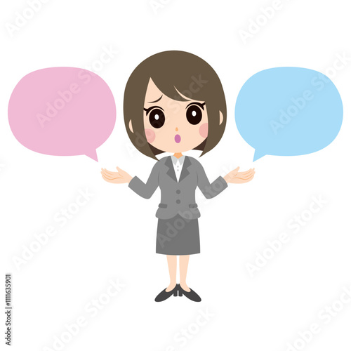 女性会社員ふきだし