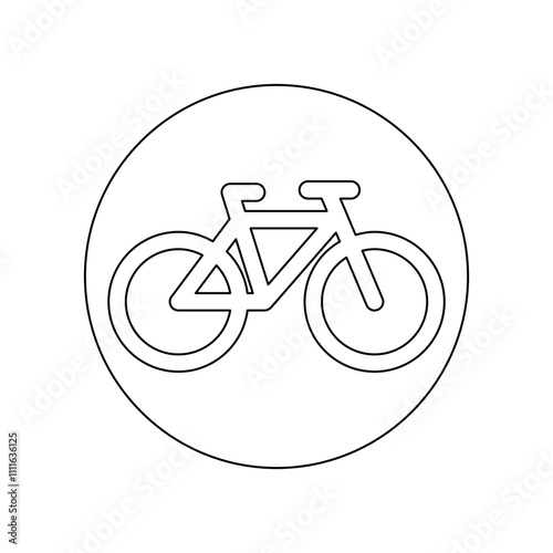 Cycling icon in line style