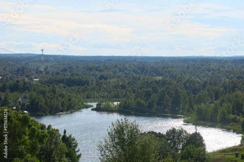 summer panorama of Sebezh in the Pskov region photo