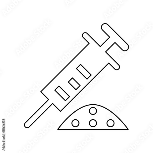 Drug icon in line style