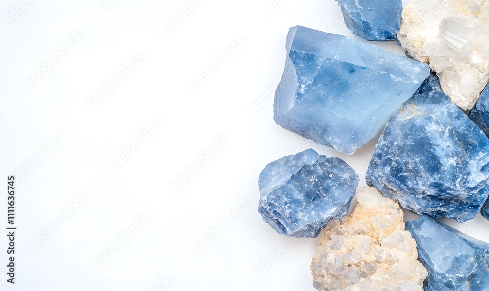 Rough blue quartz stone showing natural beauty and unique texture, Generative AI Rough blue quartz stone showing natural beauty and unique texture, Generative AI