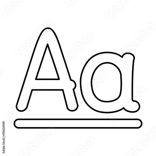 Typing icon in line style