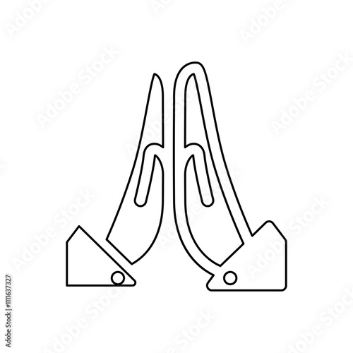 hi five icon in line style