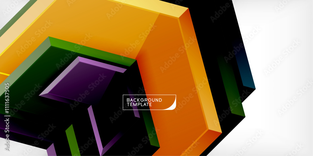 Vector 3d arrow techno design template Vector 3d arrow techno design template