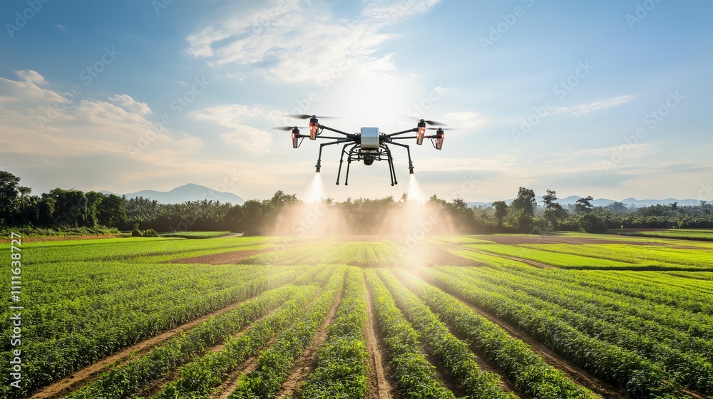 Drone Spraying Crops Drone Spraying Crops