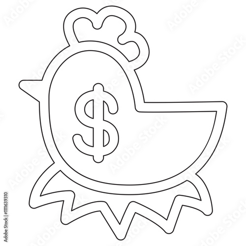 Passive income icon in line style