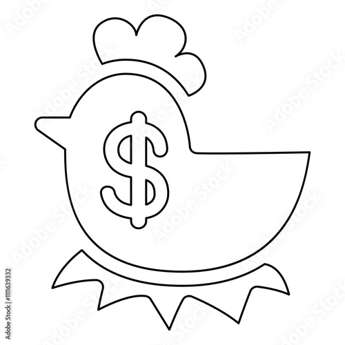 Passive income icon in line style