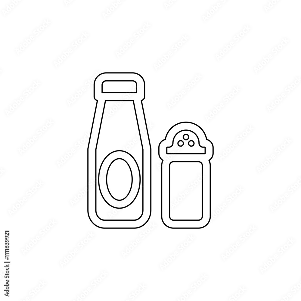 Seasoning icon in line style Seasoning icon in line style