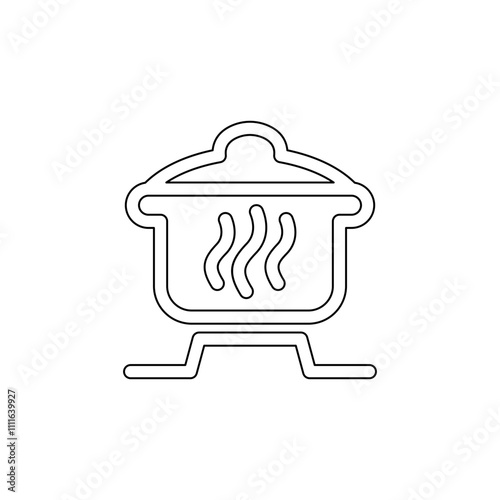Stew icon in line style