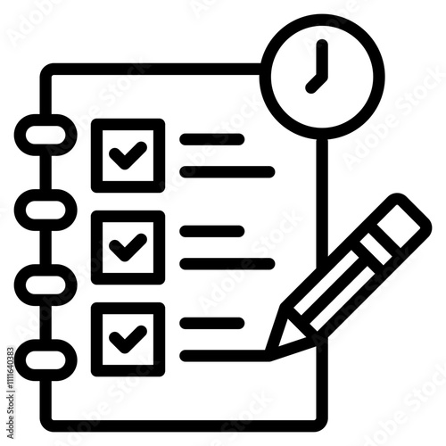 Action items icon outline vector