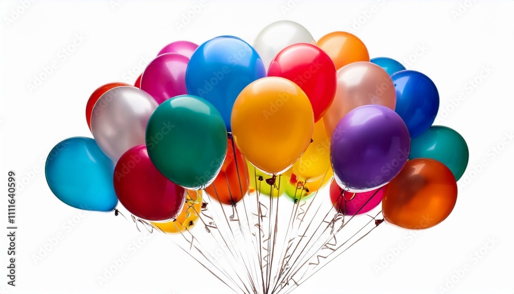 Colorful balloons on isolated white background. Colorful balloons on isolated white background.