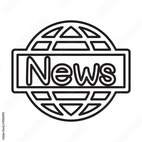 News icon in line style