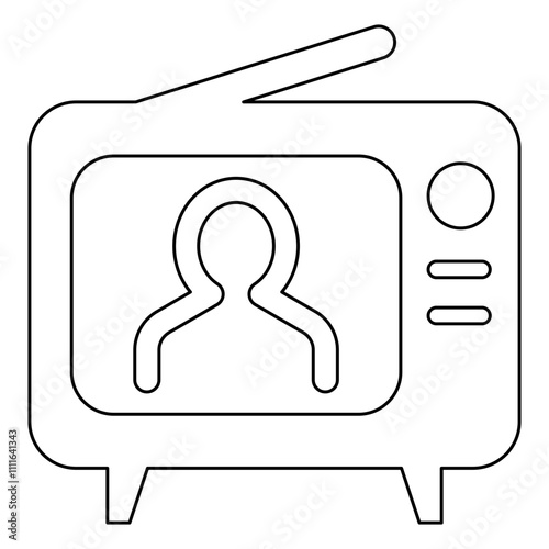 television icon in line style