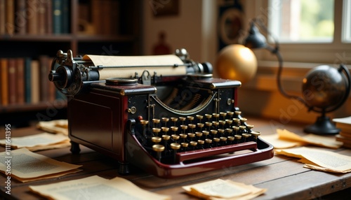 Captivating Close-Up of a Classic Typewriter with Vintage Charm