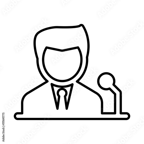 Reporter icon in line style