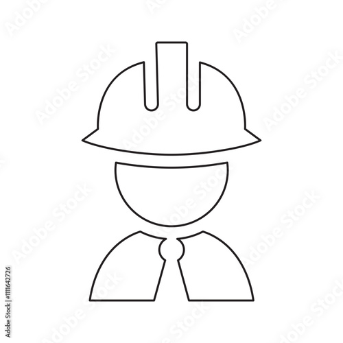 Engineer icon in line style