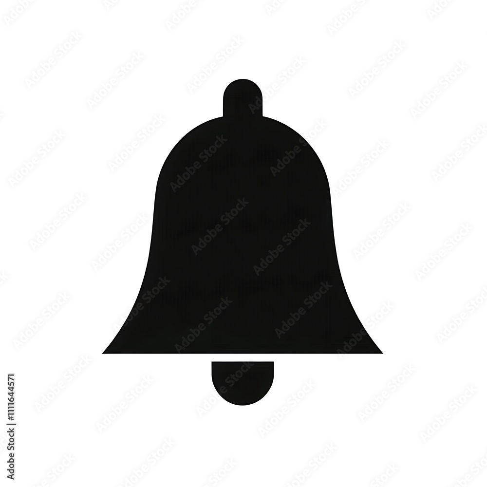 Simple black bell icon representing notifications.