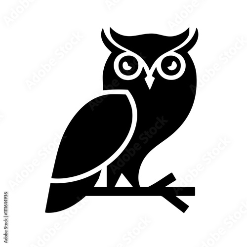 Owl illustration vector icon