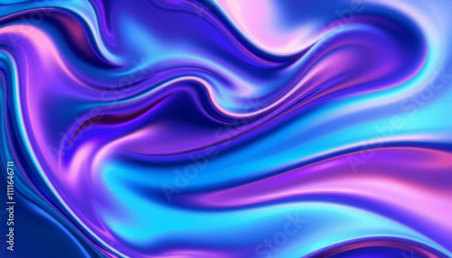 Wallpaper Mural Vibrant metallic liquid swirl with shades of purple and blue, modern abstract background Torontodigital.ca