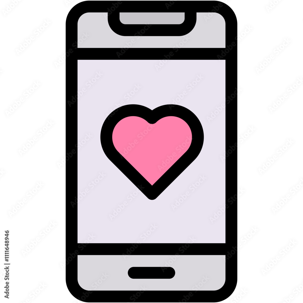 Vector Icon Smartphone, Dating App, Love And Romance, Valentine, Romantic, Mobile Phone Vector Icon Smartphone, Dating App, Love And Romance, Valentine, Romantic, Mobile Phone