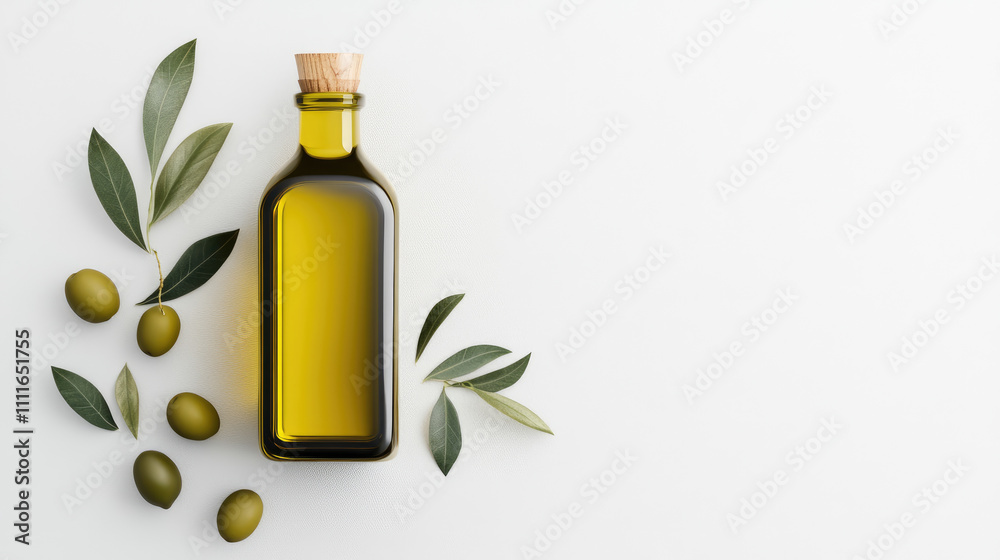Organic olive oil bottle surrounded by vibrant fresh olives and lush green leaves, showcasing the essence of Mediterranean harvest. Organic olive oil bottle surrounded by vibrant fresh olives and lush green leaves, showcasing the essence of Mediterranean harvest.