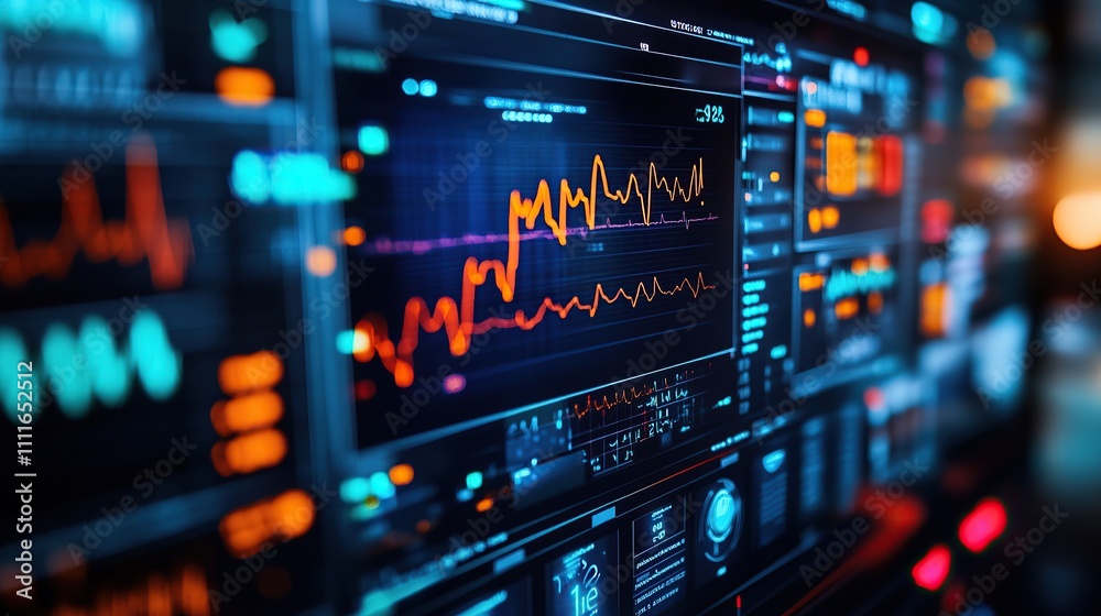 Data visualization interface displaying analytics and metrics. Data visualization interface displaying analytics and metrics.
